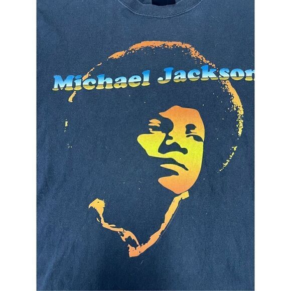 Vintage Y2K Michael Jackson Hanes heavyweight large this is it black tshirt - Picture 4 of 4